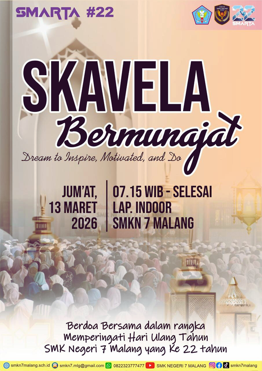 Berdoa Bersama dalam Rangka Memperingati Hari Ulang Tahun SMKN Negeri 7 Malang yang ke 22 Tahun